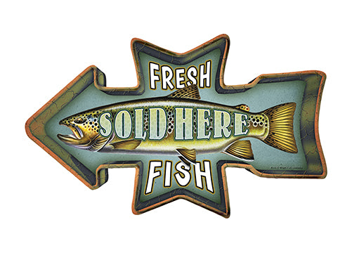 Fresh Fish Sold Here Vinyl Decal Sticker