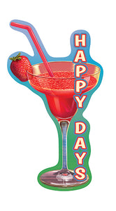 Happy Days Strawberry Daiquiri Vinyl Decal Sticker