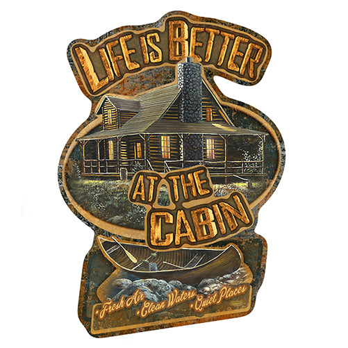 Life Is Better At The Cabin Vinyl Decal Sticker