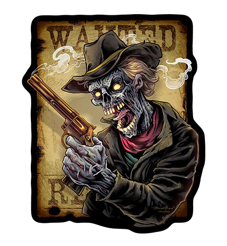 Outlaw Zombie Vinyl Decal Sticker