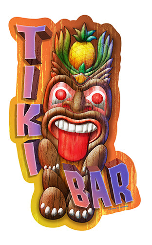 Tiki Bar Tiki Head Vinyl Decal Sticker