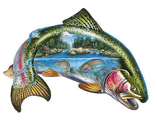 Trout River Fishing Vinyl Decal Sticker