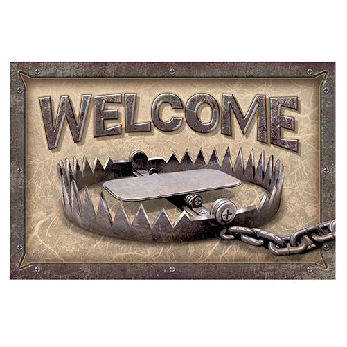 Welcome Bear Trap Hunter Vinyl Decal Sticker