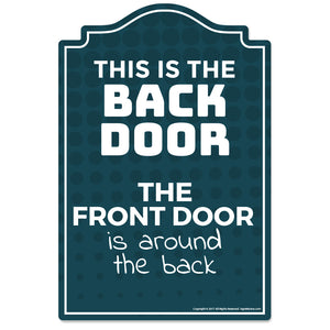 Back Door Novelty Sign