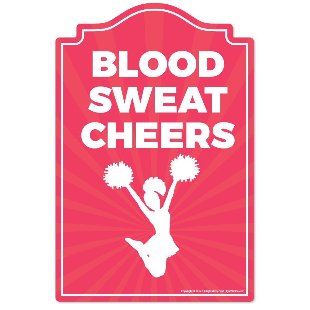 Blood Sweat Cheers Vinyl Decal Sticker