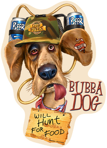 Bubba Dog Vinyl Decal Sticker