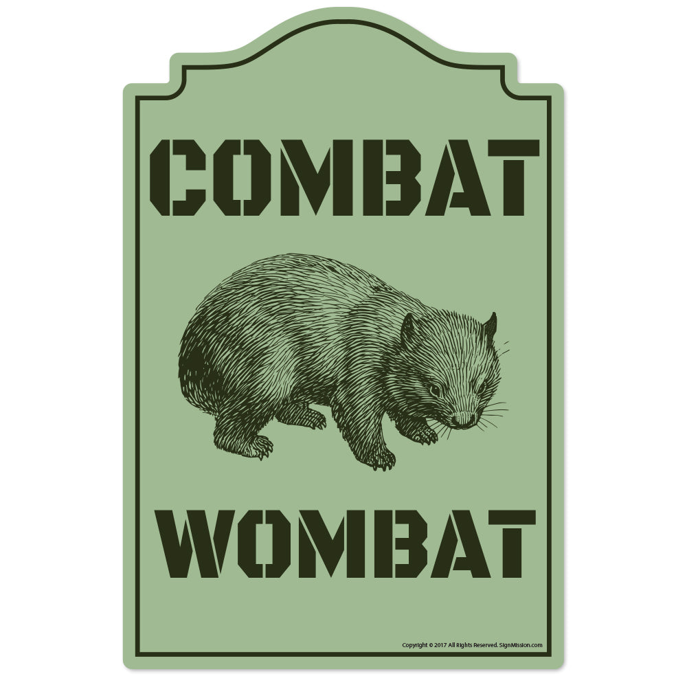 Combat Wombat Vinyl Decal Sticker