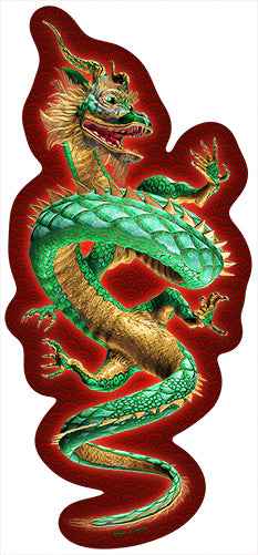 Eastern Dragon 2 Vinyl Decal Sticker