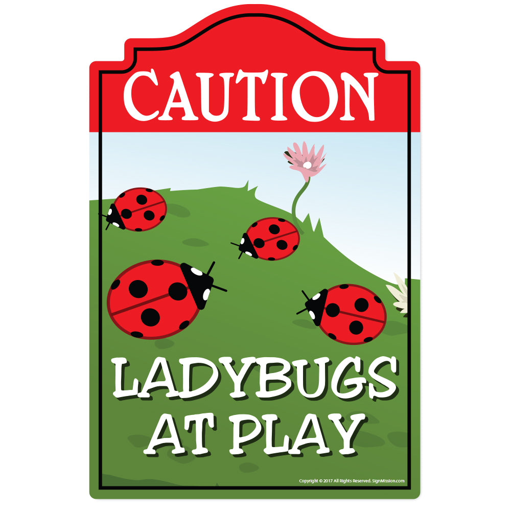 Ladybugs At Play Vinyl Decal Sticker