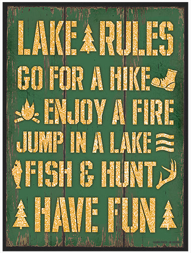 Lake Rules Vinyl Decal Sticker