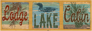 Lodge Lake Cabin Vinyl Decal Sticker