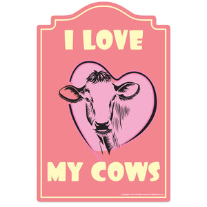 Love My Cows Vinyl Decal Sticker