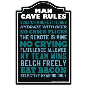 Man Cave Rules Vinyl Decal Sticker