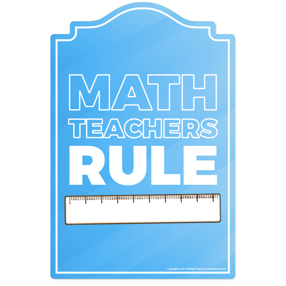 Math Teacher 2 Novelty Sign