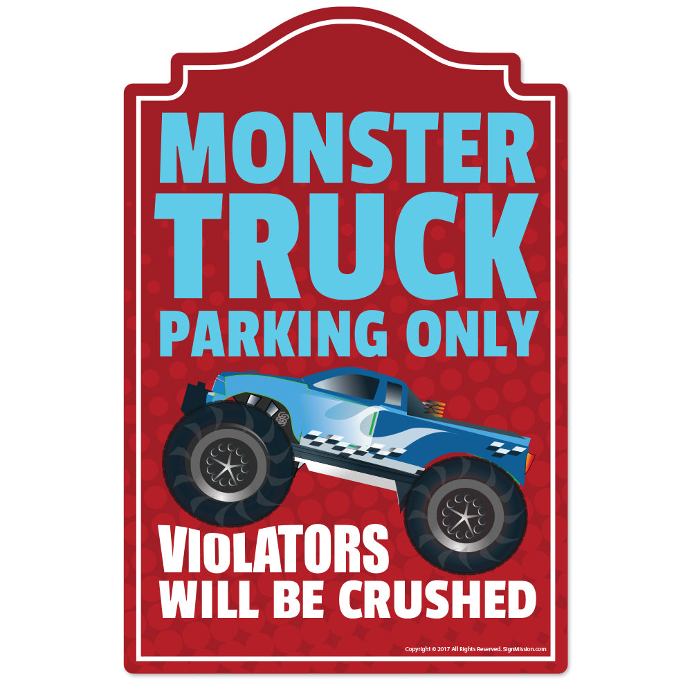 Monster Truck Parking Vinyl Decal Sticker