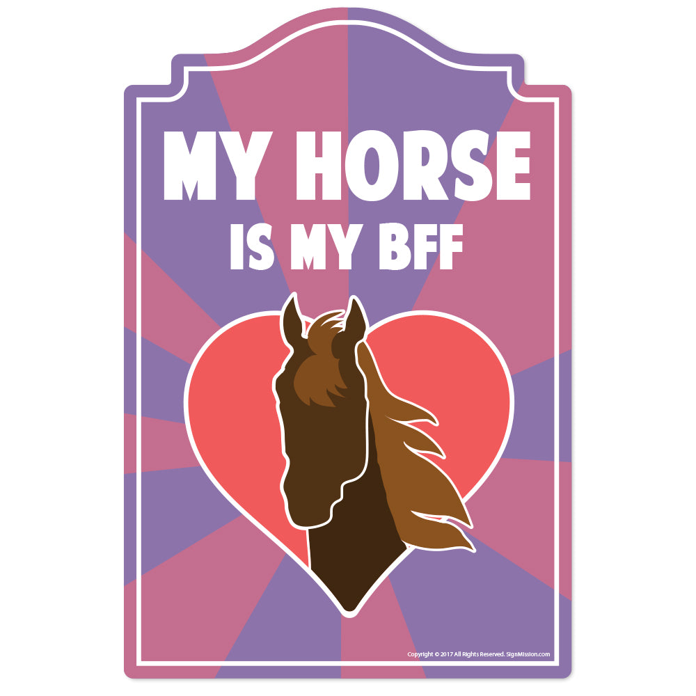 My Horse Is My Bff Vinyl Decal Sticker