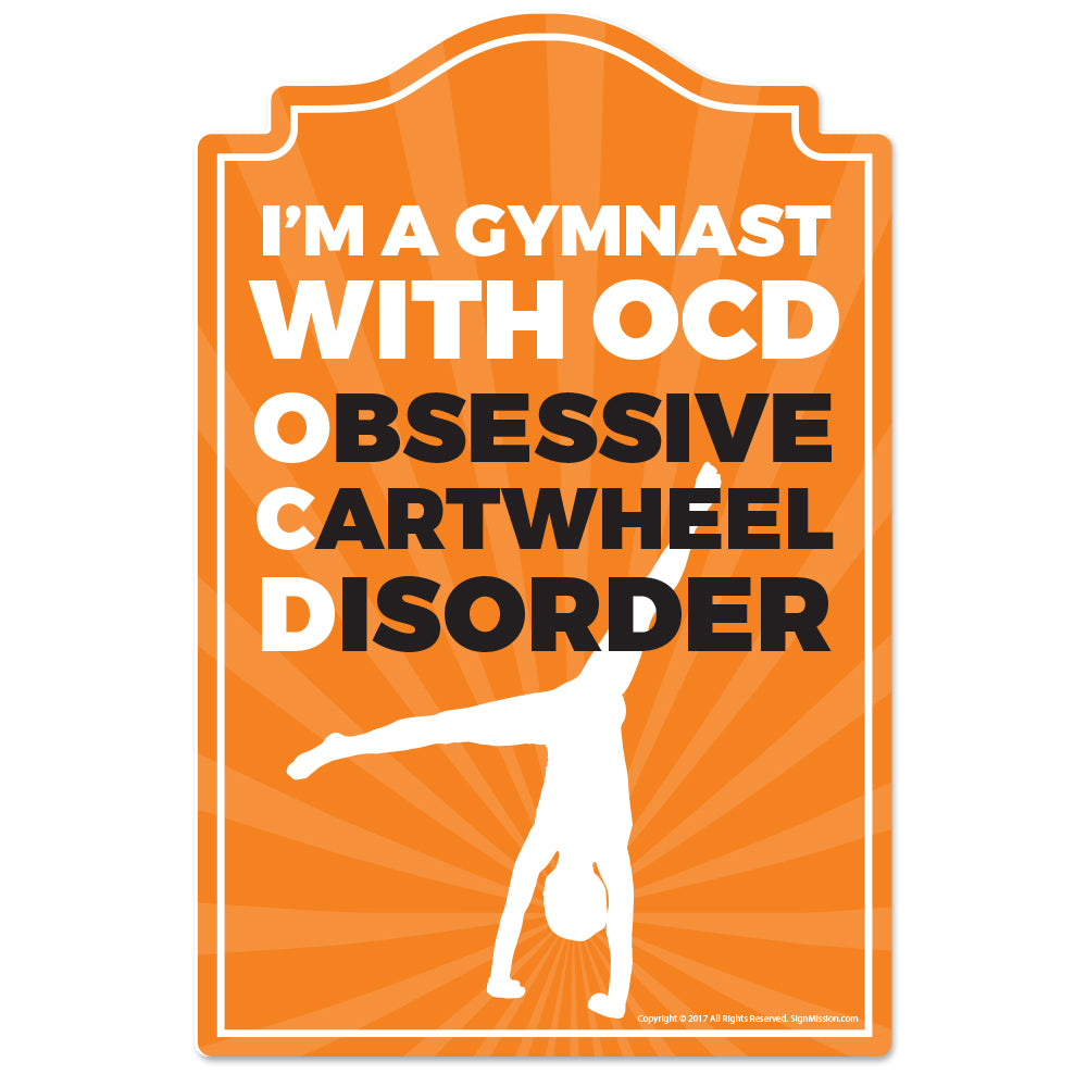 Ocd Gymnast Vinyl Decal Sticker
