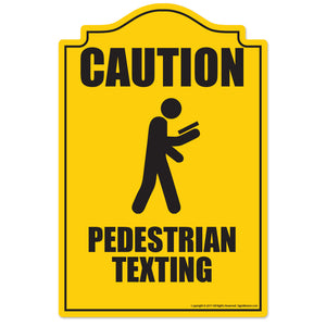 Pedestrian Texting Vinyl Decal Sticker