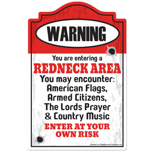 Redneck Area Vinyl Decal Sticker