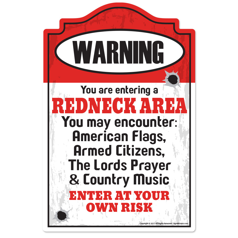 Redneck Area Vinyl Decal Sticker