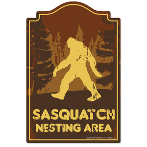 Sasquatch Nesting Area Vinyl Decal Sticker