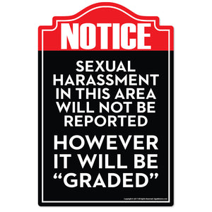 Sexual Harassment Graded Vinyl Decal Sticker