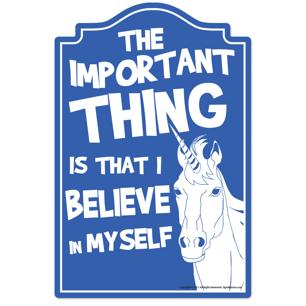 Unicorn Believe In Myself Vinyl Decal Sticker