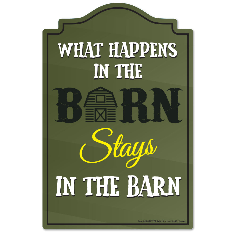 What Happens In The Barn Vinyl Decal Sticker