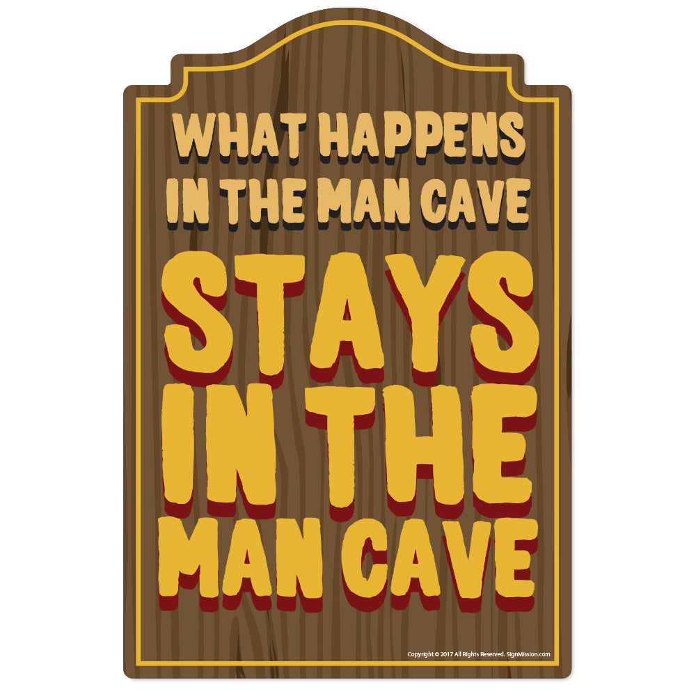 What Happens In The Man Cave Vinyl Decal Sticker