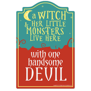 Witch Monsters And Handsome Devil Vinyl Decal Sticker