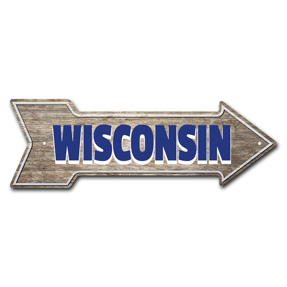Wisconsin Arrow Sign