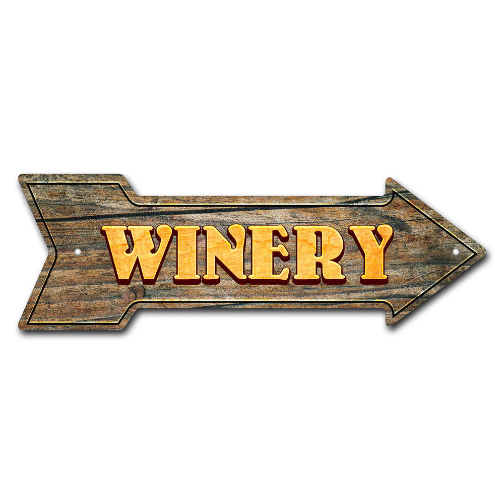 Winery Arrow Sign