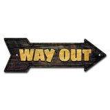 Way Out Arrow Sign