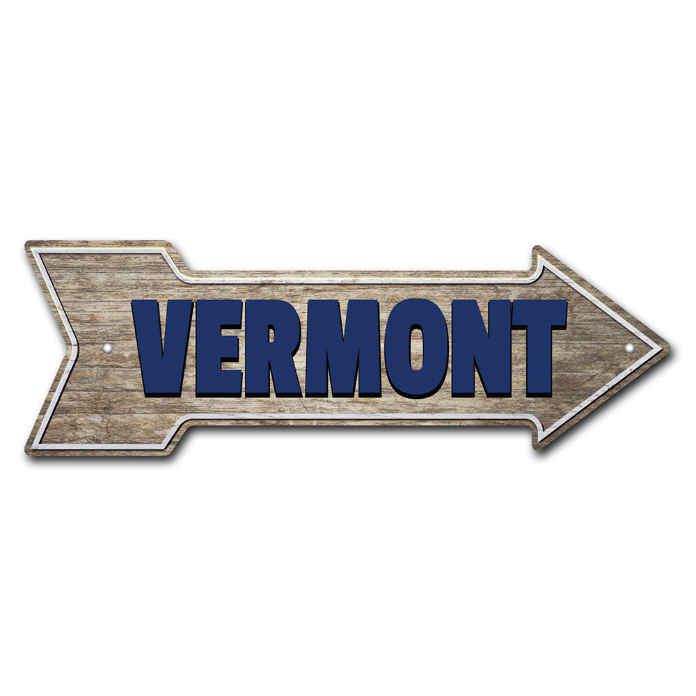 Vermont Arrow Sign