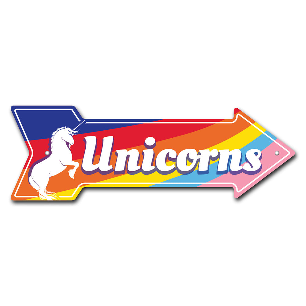 Unicorns Arrow Sign