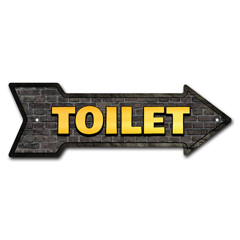 Toilet Arrow Sign