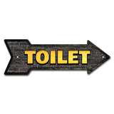 Toilet Arrow Sign