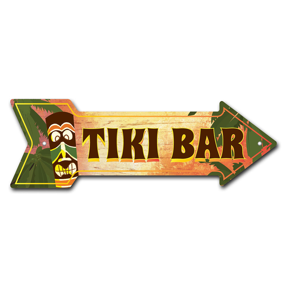 Tiki Bar 2 Arrow Sign
