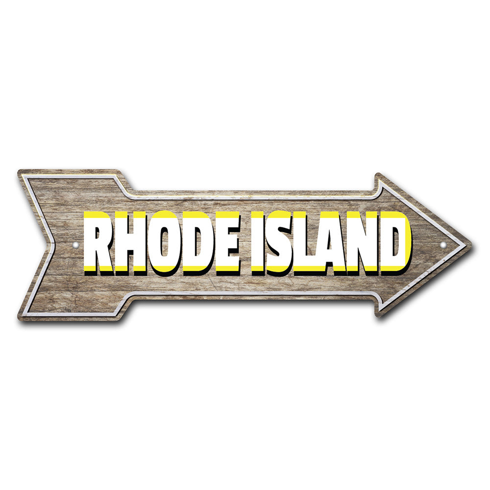 Rhode Island Arrow Sign
