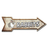 Rabbits Arrow Sign