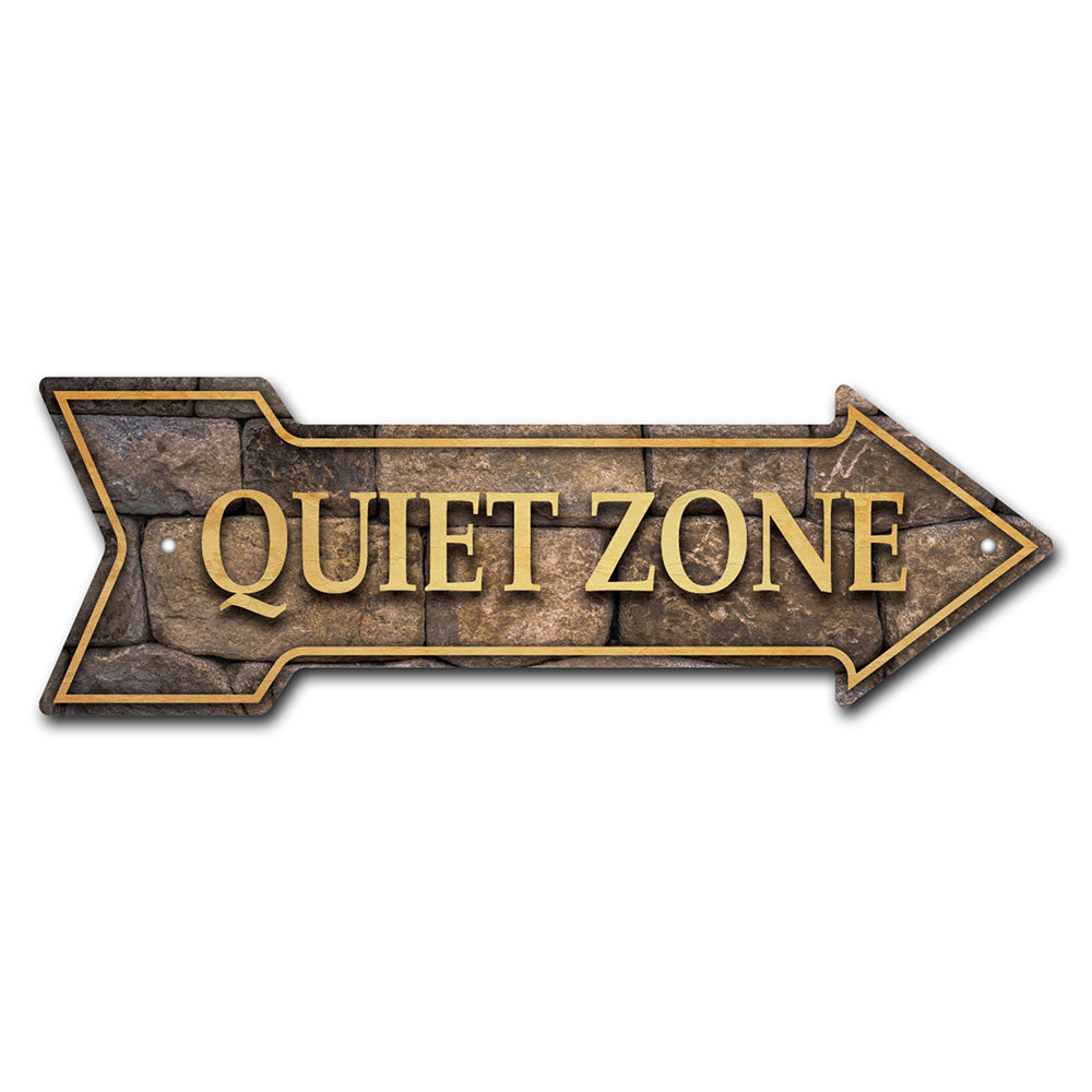 Quiet Zone Arrow Sign
