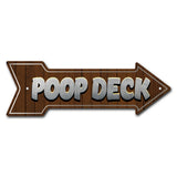 Poop Deck Arrow Sign