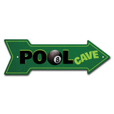Pool Cave Arrow Sign