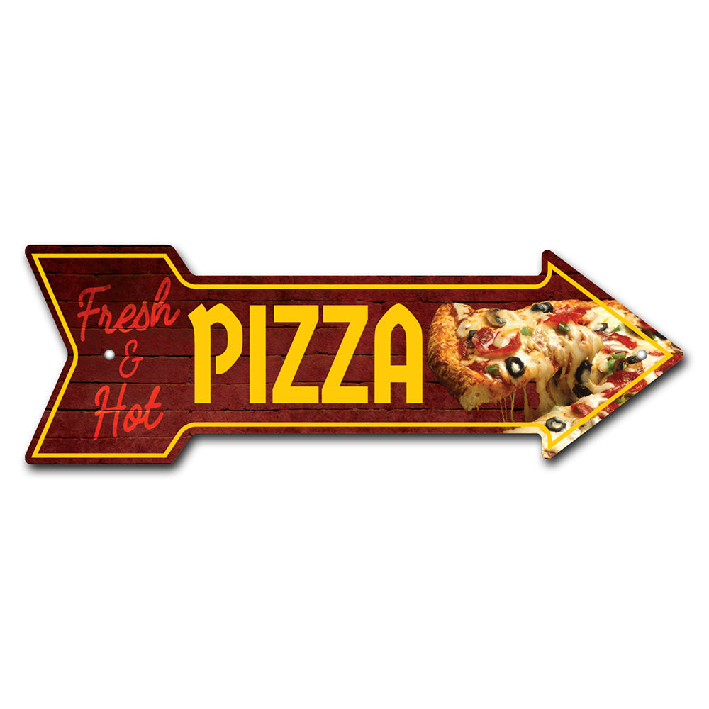 Pizza Arrow Sign