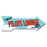 Pilots Lounge Arrow Sign