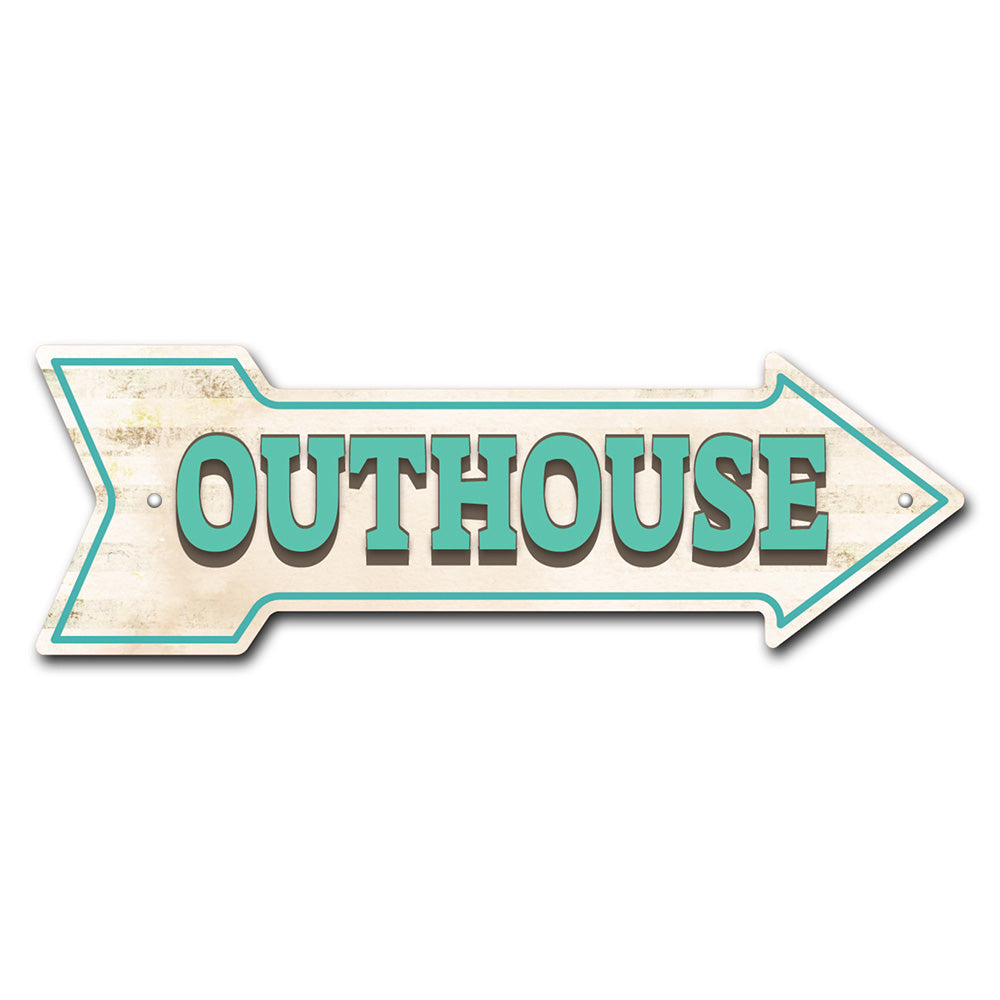 Outhouse Arrow Sign