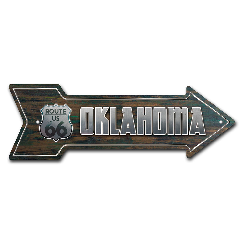 Oklahoma 66 Arrow Sign