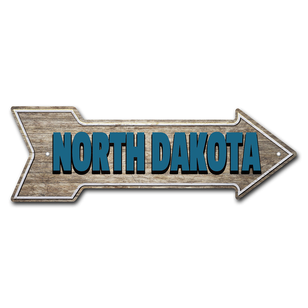 North Dakota Arrow Sign