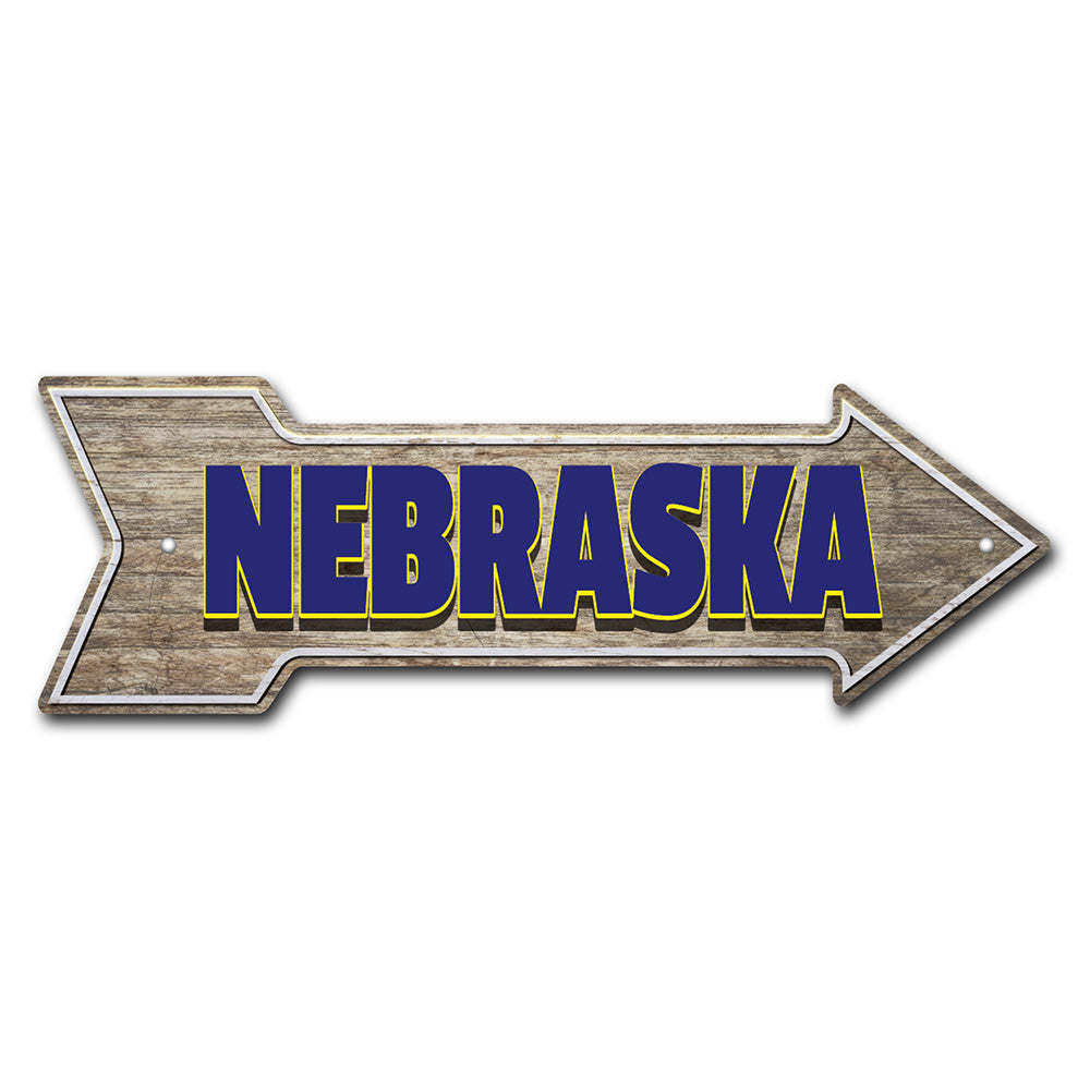 Nebraska Arrow Sign