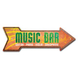 Music Bar Arrow Sign